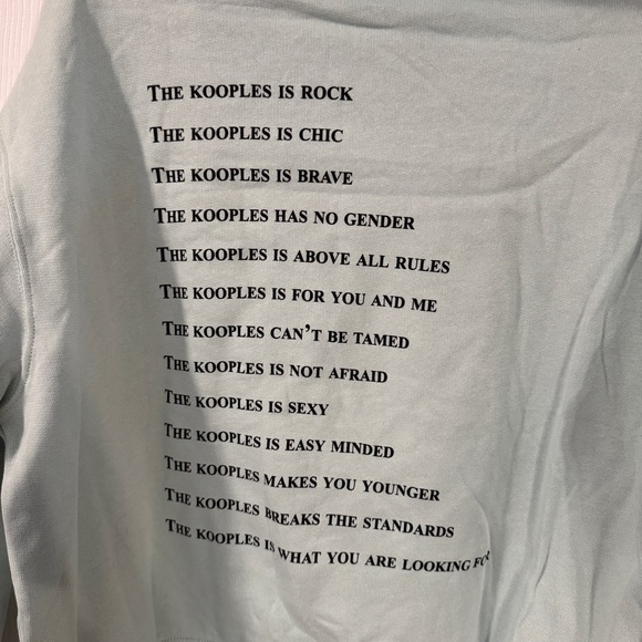 THE KOOPLES Paris Graphic Logo Hoodie Sage Green EU 1 Made in Portugal NWT - Picture 2 of 10